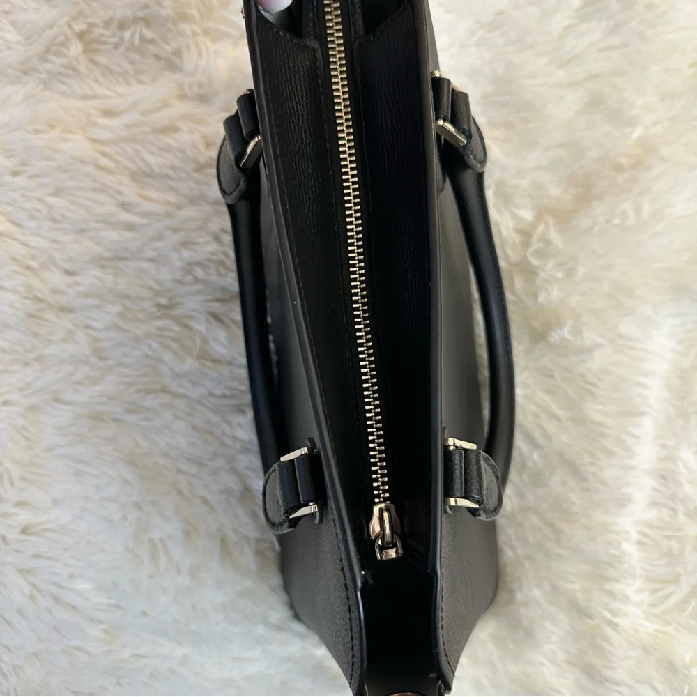 Kate Spade Darcy Small Black Leather Satchel Bag - Picture 10 of 15